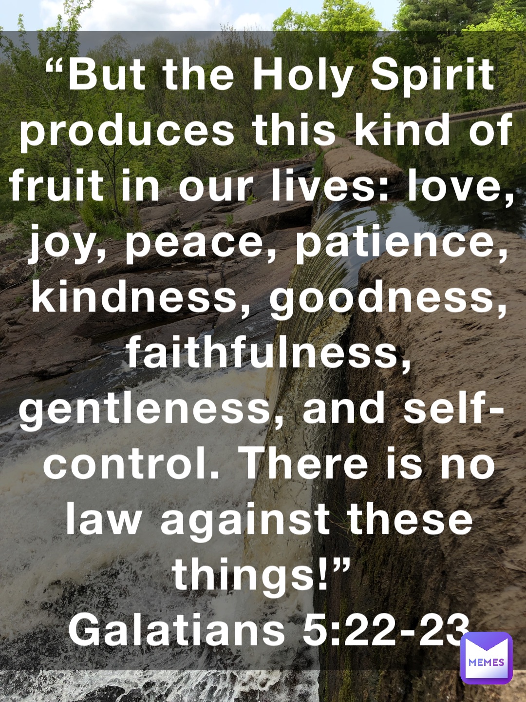 “But the Holy Spirit produces this kind of fruit in our lives: love, joy, peace, patience, kindness, goodness, faithfulness, gentleness, and self-control. There is no law against these things!”
‭‭Galatians‬ ‭5‬:‭22‬-‭23‬ ‭NLT‬‬