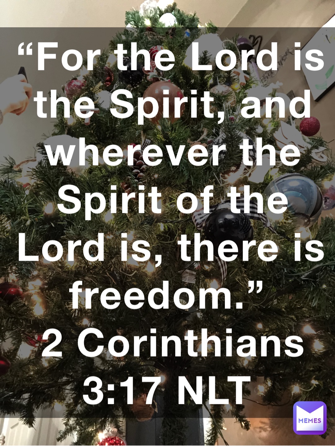 “For the Lord is the Spirit, and wherever the Spirit of the Lord is, there is freedom.”
‭‭2 Corinthians‬ ‭3‬:‭17‬ ‭NLT‬‬