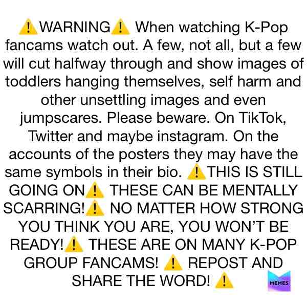 #kpopmemes Spread the word. Be careful