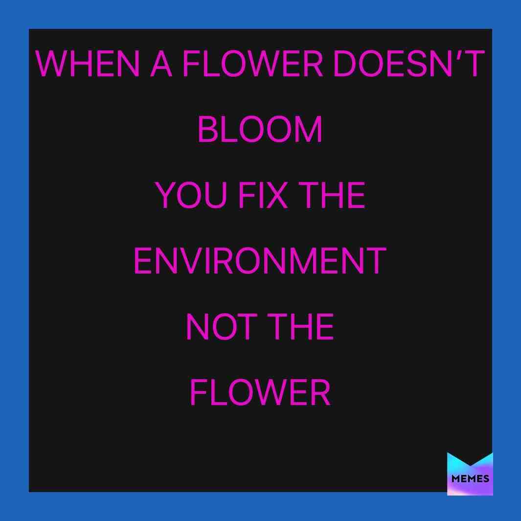 When a flower doesn\u2019t bloom you fix the environment not the flower \u200b
\u200b \u200b #flower #garden #gardening #environment #plants