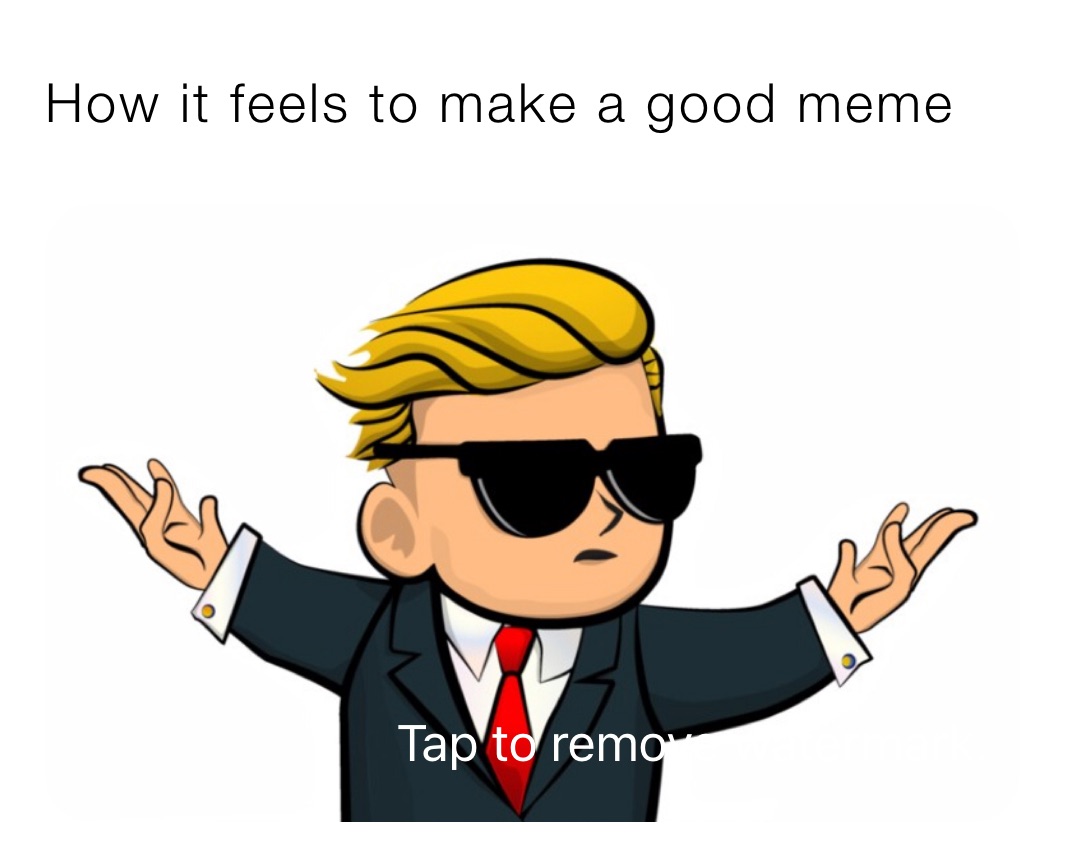 How it feels to make a good meme