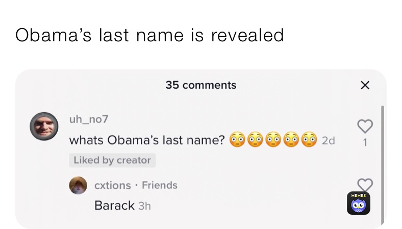 Obama’s last name is revealed 