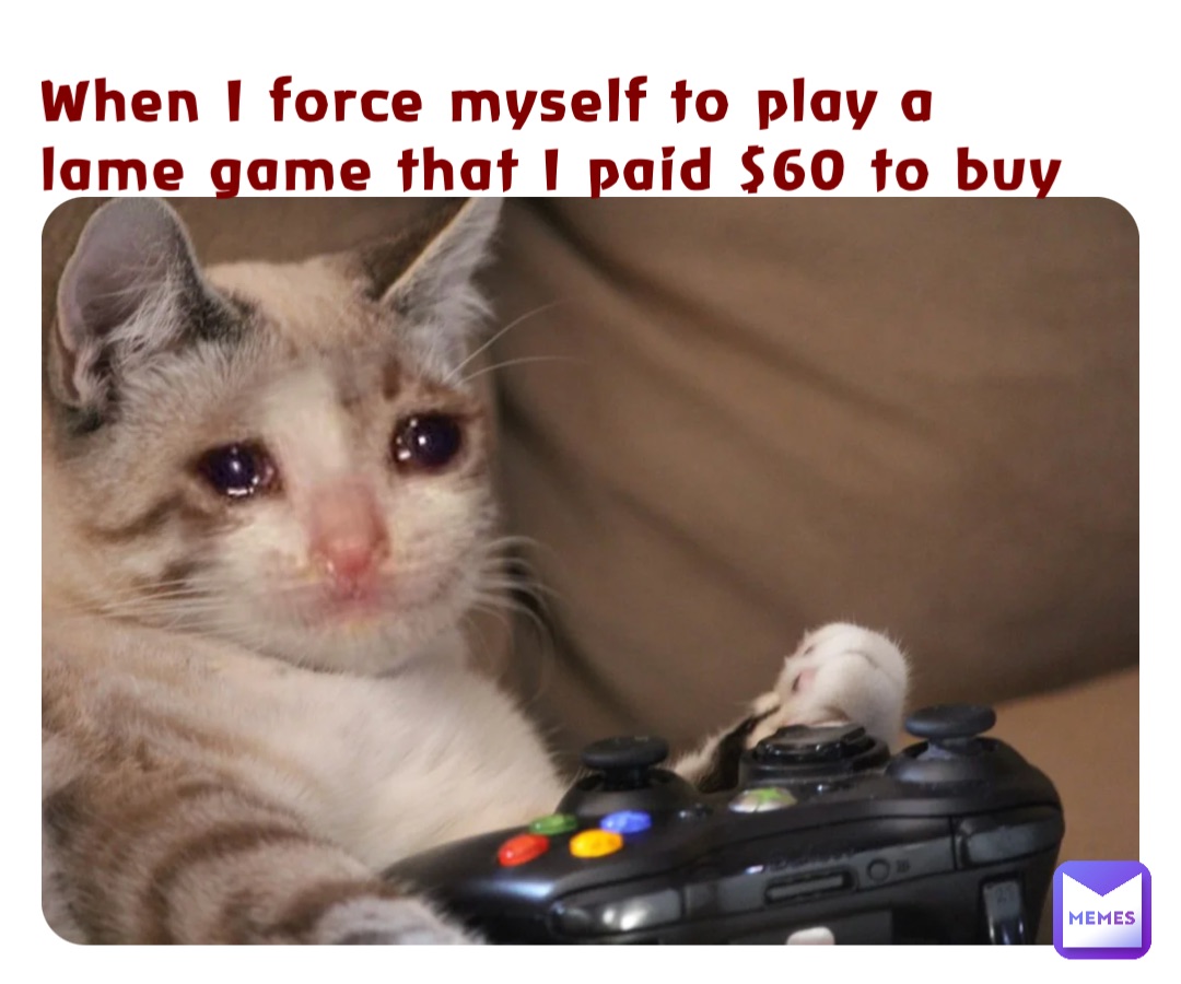 When I force myself to play a lame game that I paid $60 to buy