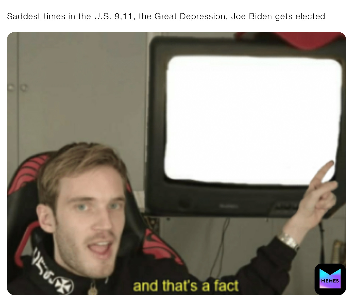 Saddest times in the U.S. 9,11, the Great Depression, Joe Biden gets elected