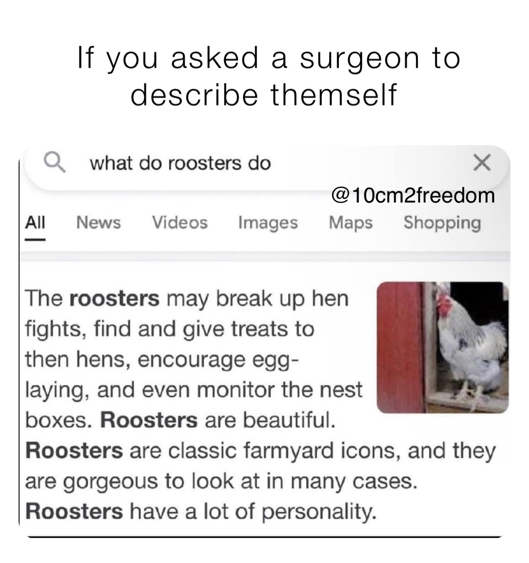 If you asked a surgeon to describe themself