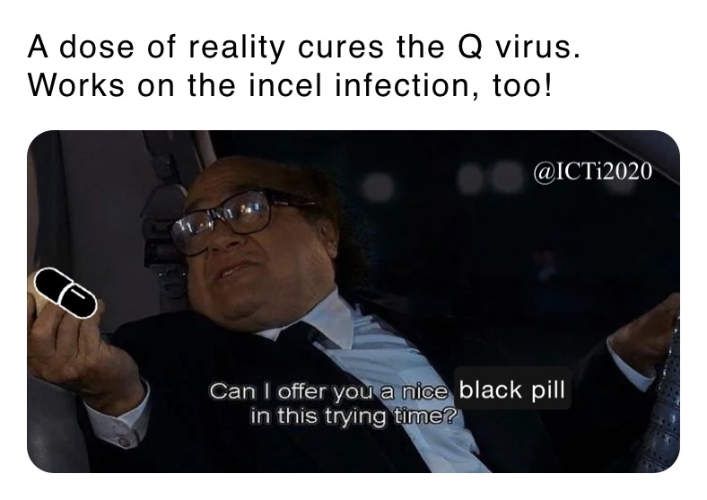 A dose of reality cures the Q virus. Works on the incel infection, too! 