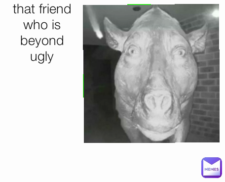 that friend who is beyond ugly


