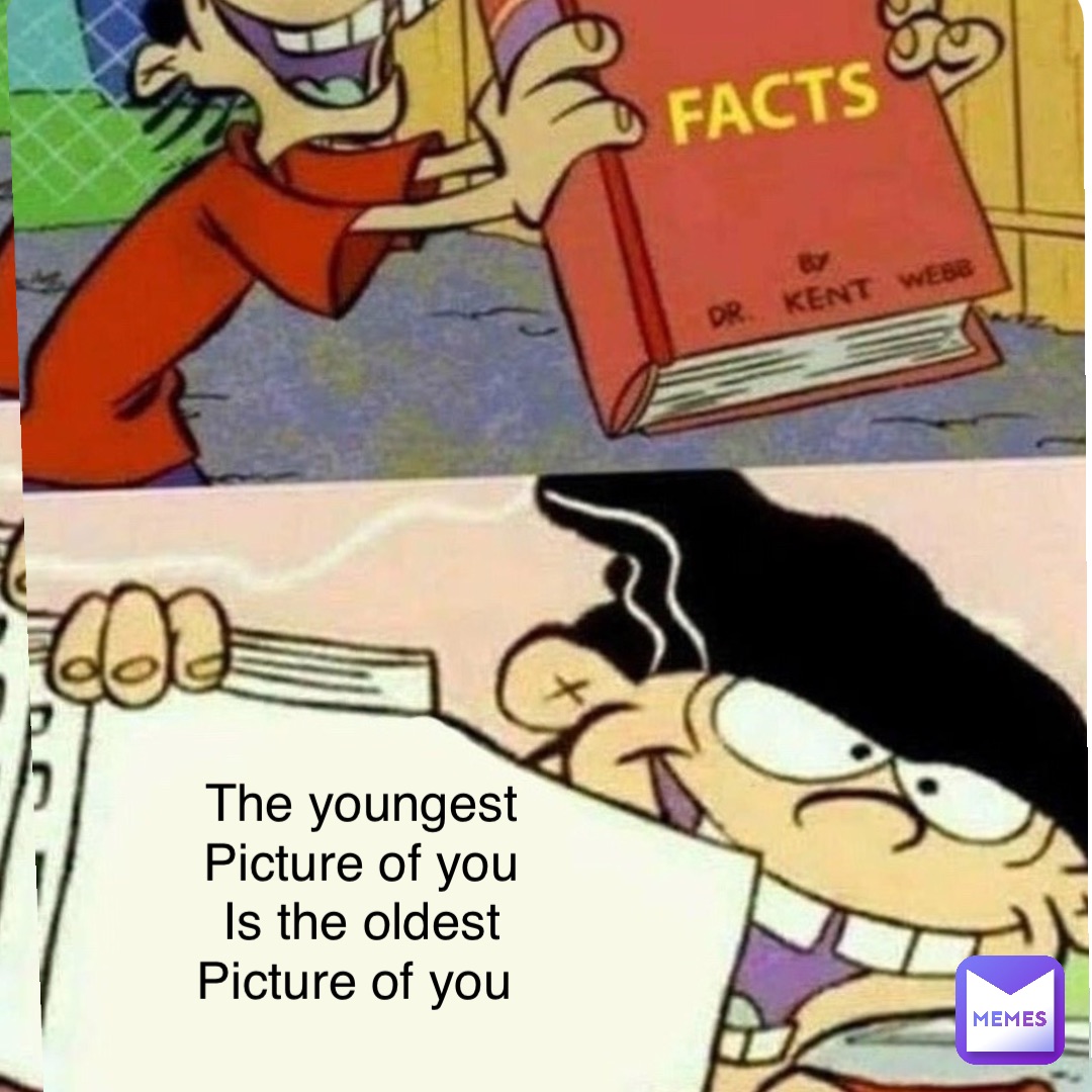 Double tap to edit The youngest 
Picture of you 
Is the oldest 
Picture of you