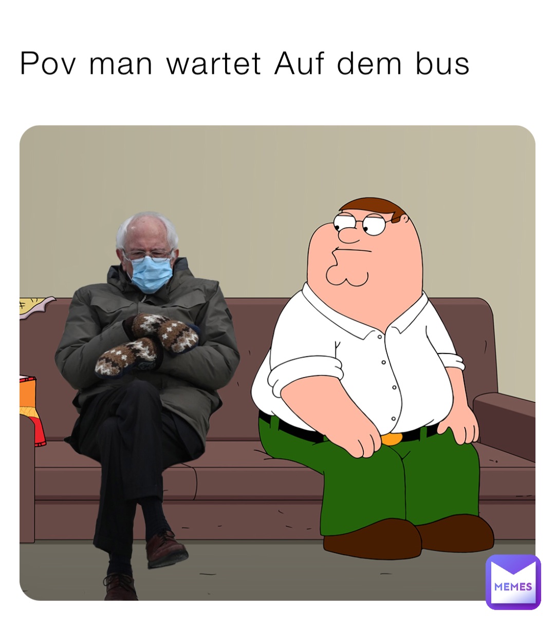 Pov man wartet Auf dem bus