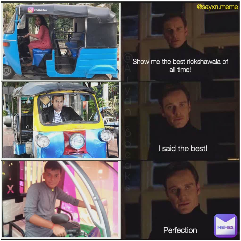 Show me the best rickshawala of all time! I said the best! Perfection @sayxn.meme
