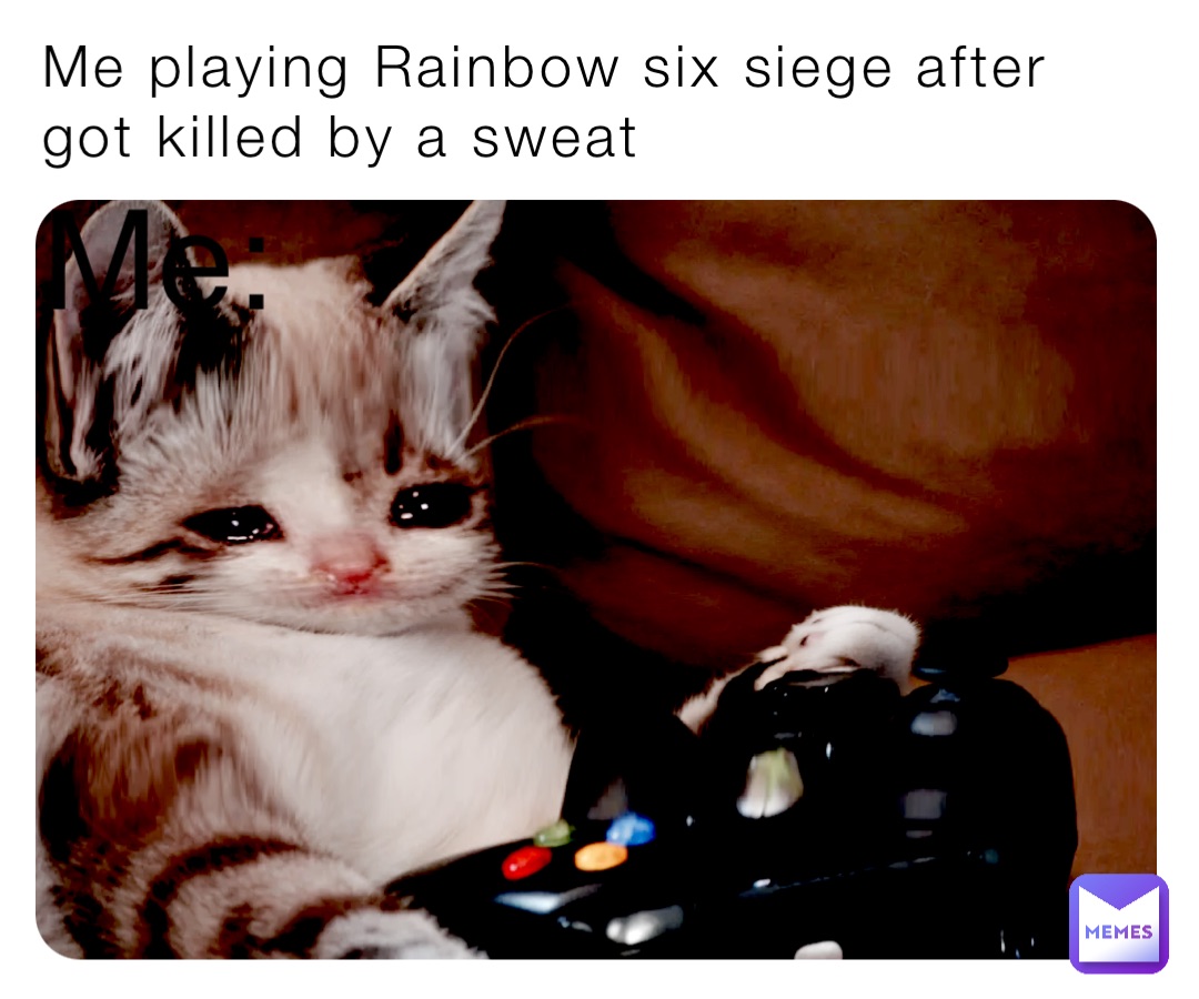Me playing Rainbow six siege after got killed by a sweat Me: