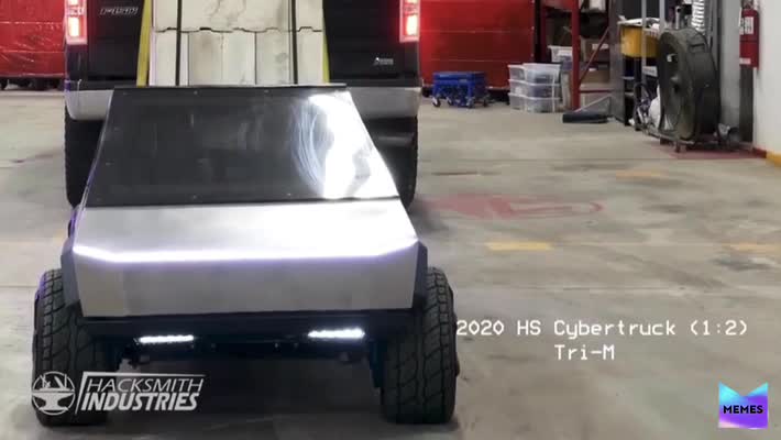Hacksmith makes half scaled cybertruck  #neat  #epic