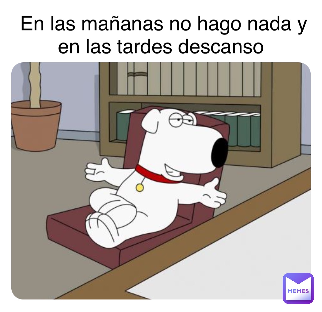 En las mañanas no hago nada y en las tardes descanso