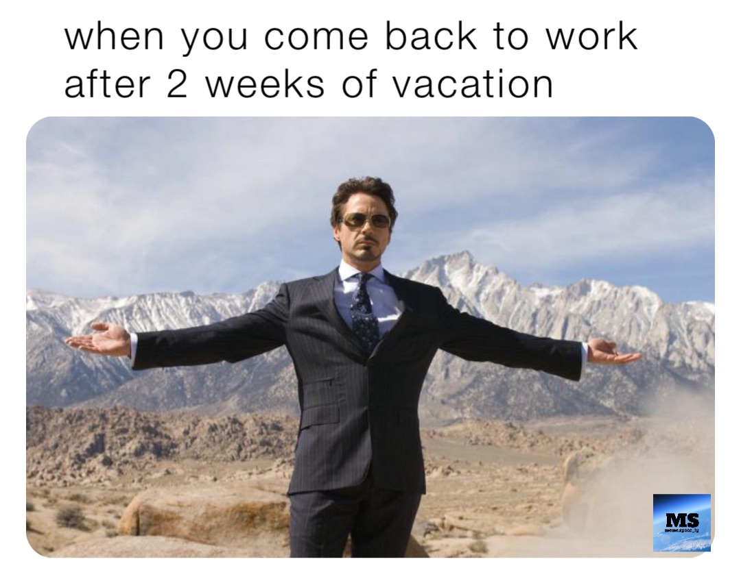 When You Come Back To Work After 2 Weeks Of Vacation Memespaceig Memes 