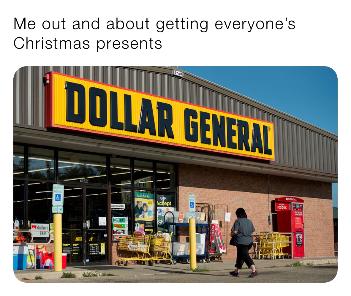 Me out and about getting everyone’s Christmas presents 