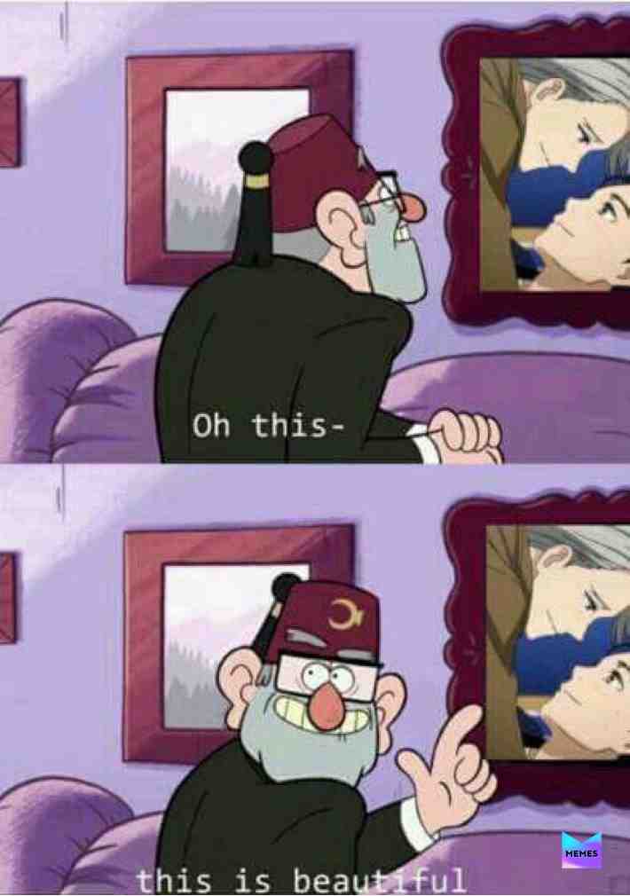 I’ve been waiting to upload this 🤣😭 #animememes #yurionice #gravityfalls