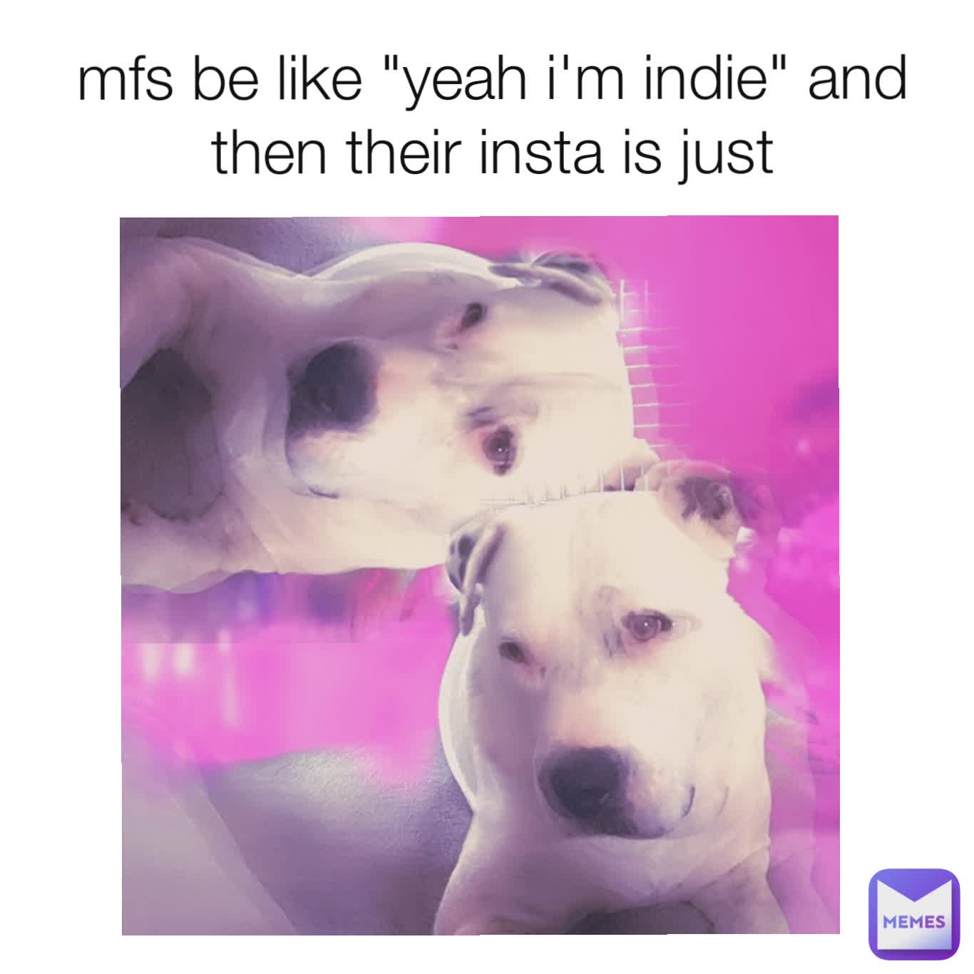 mfs be like "yeah i'm indie" and then their insta is just