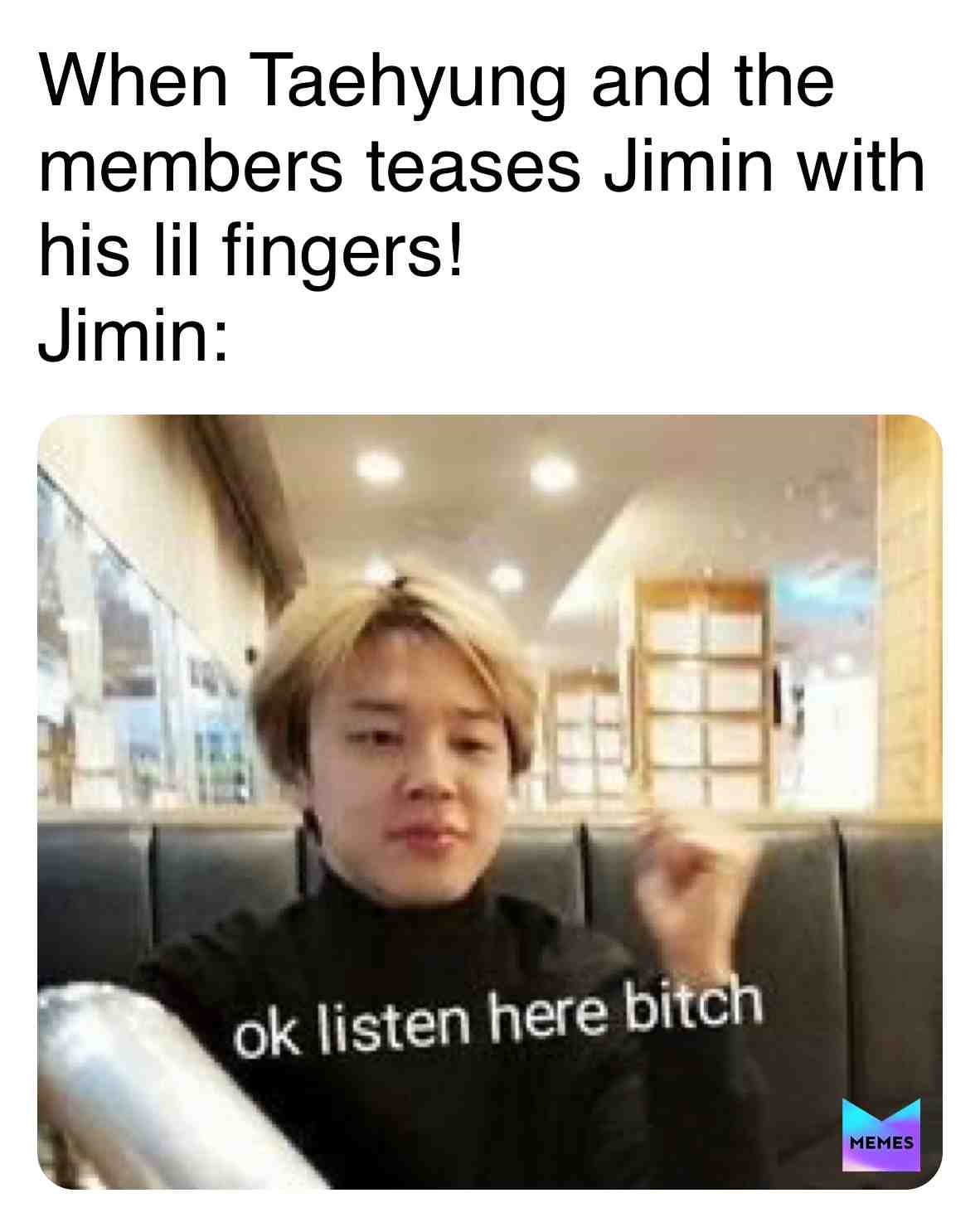 LMAO! Poor Jimin-ssi!
#bts #btsmemes #btsmeme #btsarmy #btsjimin #parkjimin #jimin #jikook #kimtaehyung