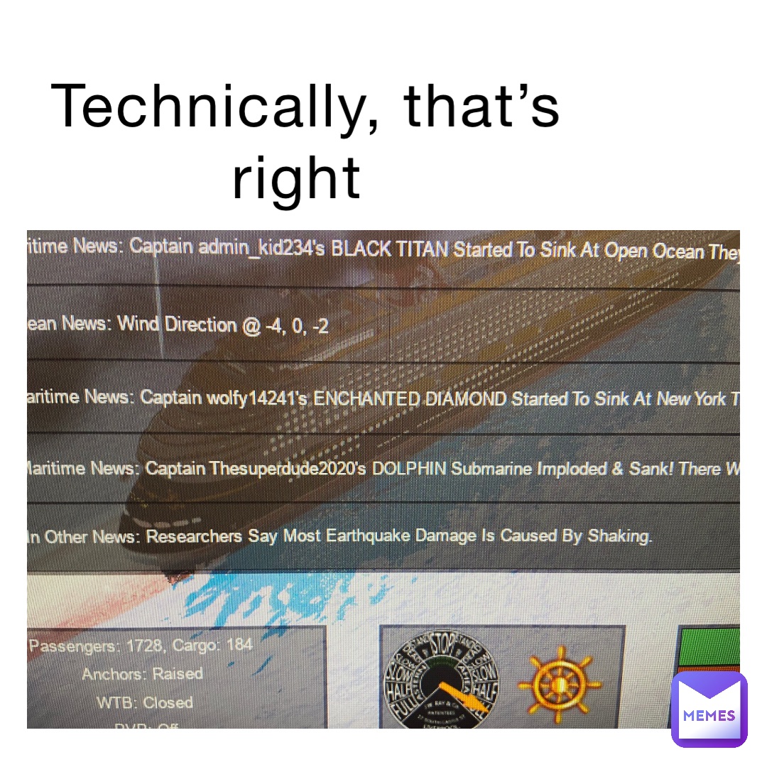 Technically, that’s right