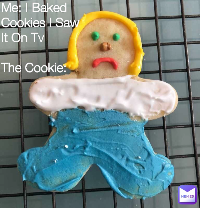 Me: I Baked Cookies I Saw It On Tv

The Cookie: