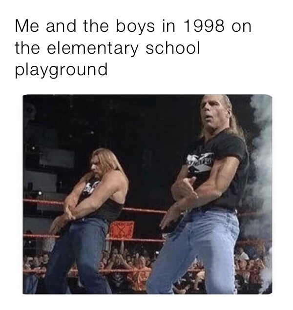 Me and the boys in 1998 on the elementary school playground￼ 