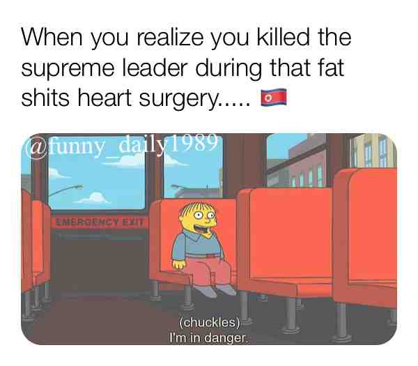 It\u2019s true though.
#SupremeLeader #NorthKorea #Dead #Funny #LOL