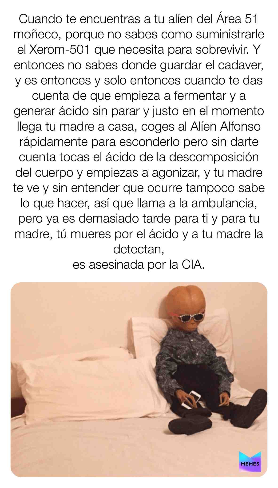 ALÍEN DEL ÁREA 51 #area51 #alien #aliens #español #castellano #españa #nevada #usa #comedia #humor #meme #memes #viral
ÁREA-51 A-51