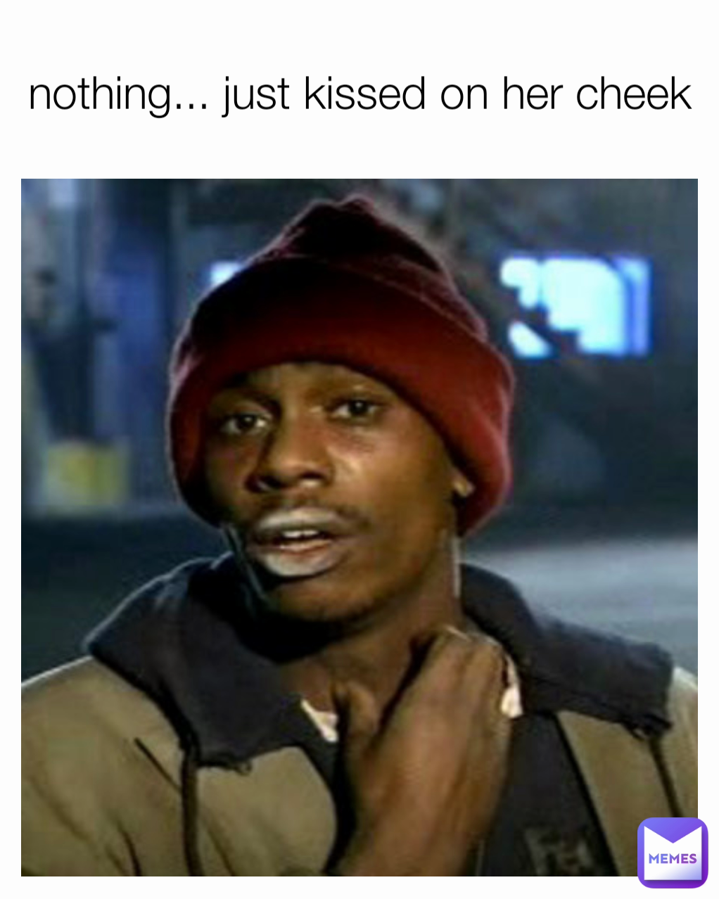 nothing... just kissed on her cheek
