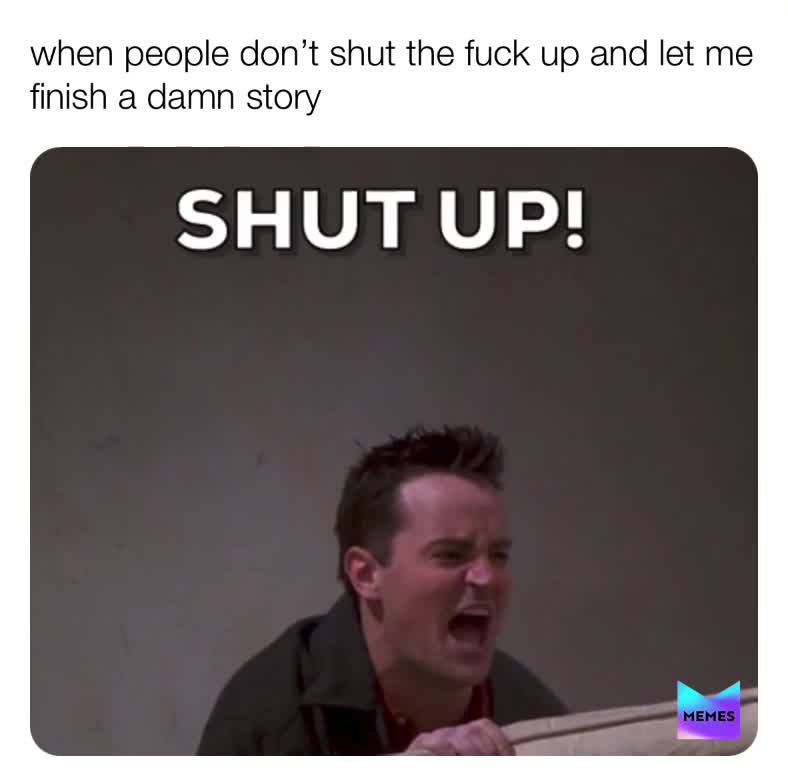 Shut up and Let me finish a damn story  #memes  #memesdaily  #funnymemes  #weekend