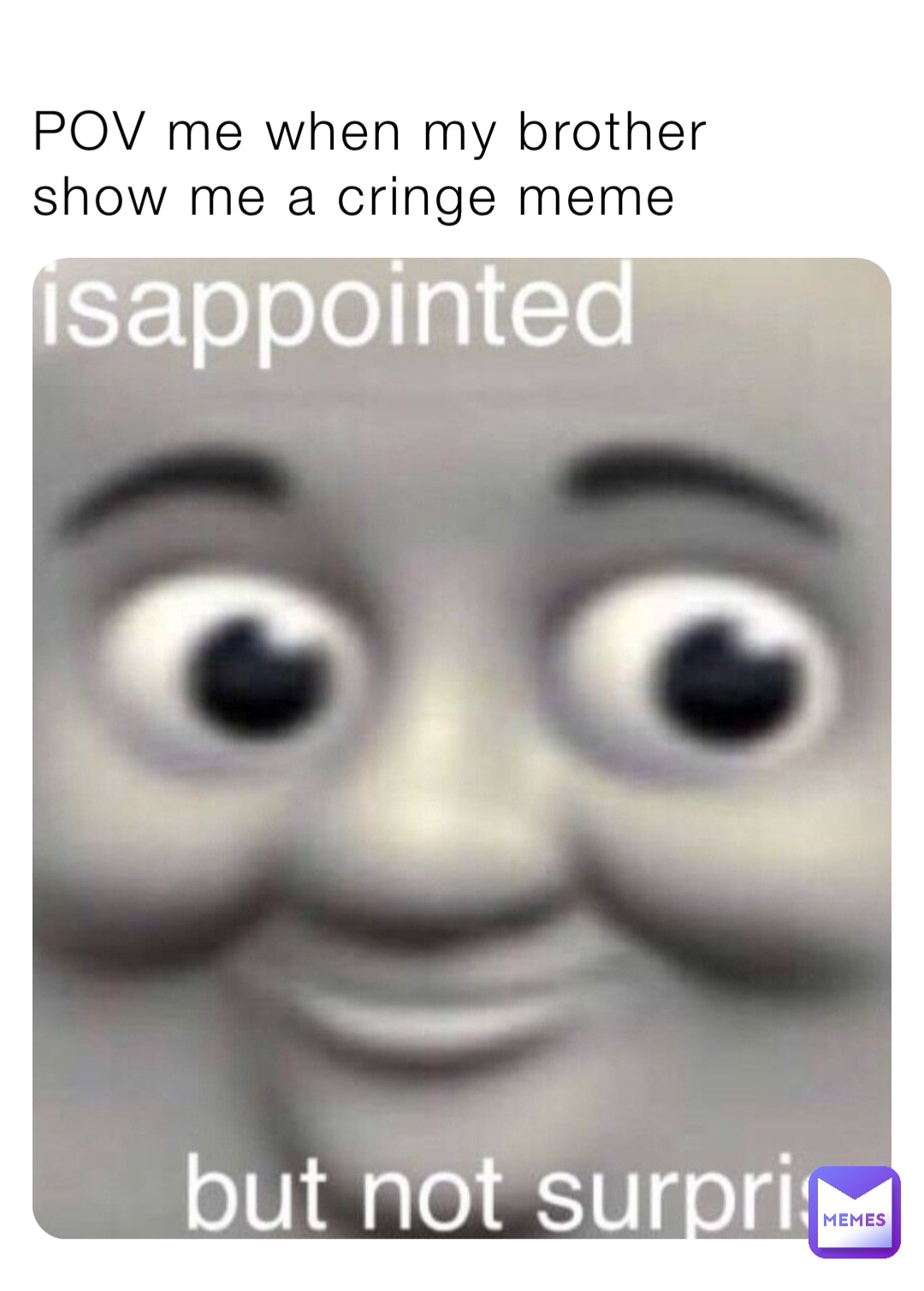 POV me when my brother show me a cringe meme