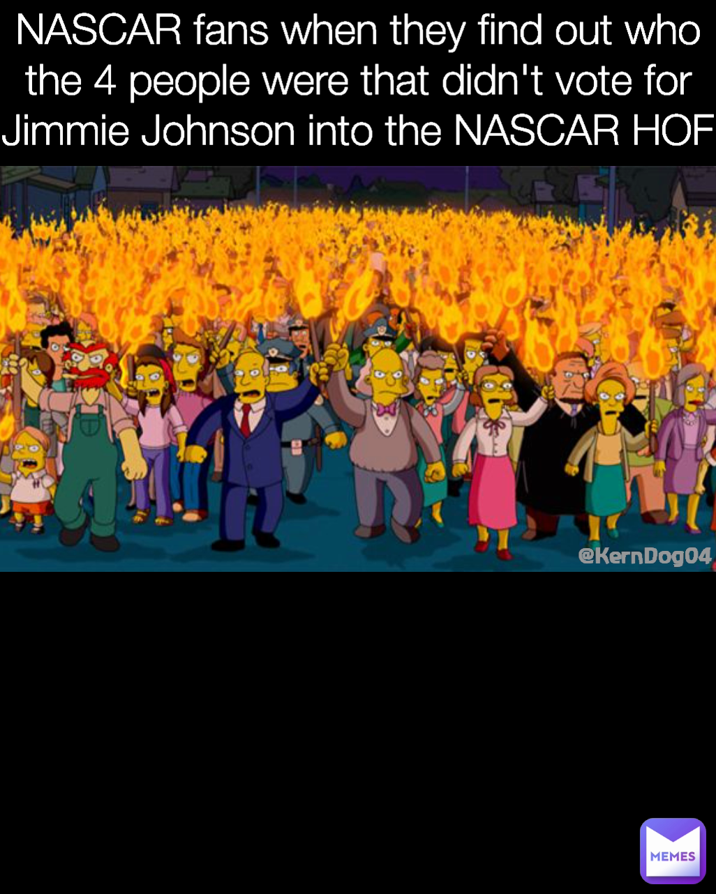 NASCAR fans when they find out who the 4 people were that didn't vote for Jimmie Johnson into the NASCAR HOF @KernDog04