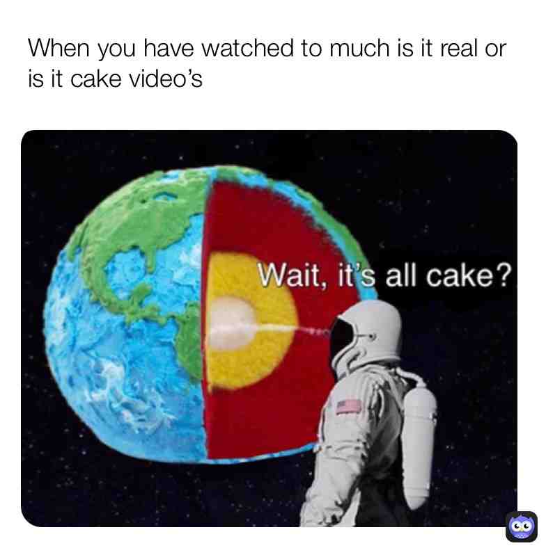 Its just cake #cake #astronaut #fake #real #why #funny