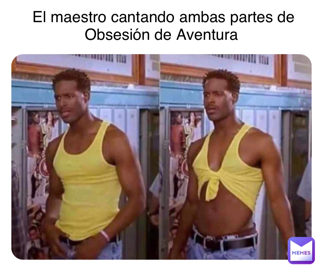 El maestro cantando ambas partes de Obsesión de Aventura