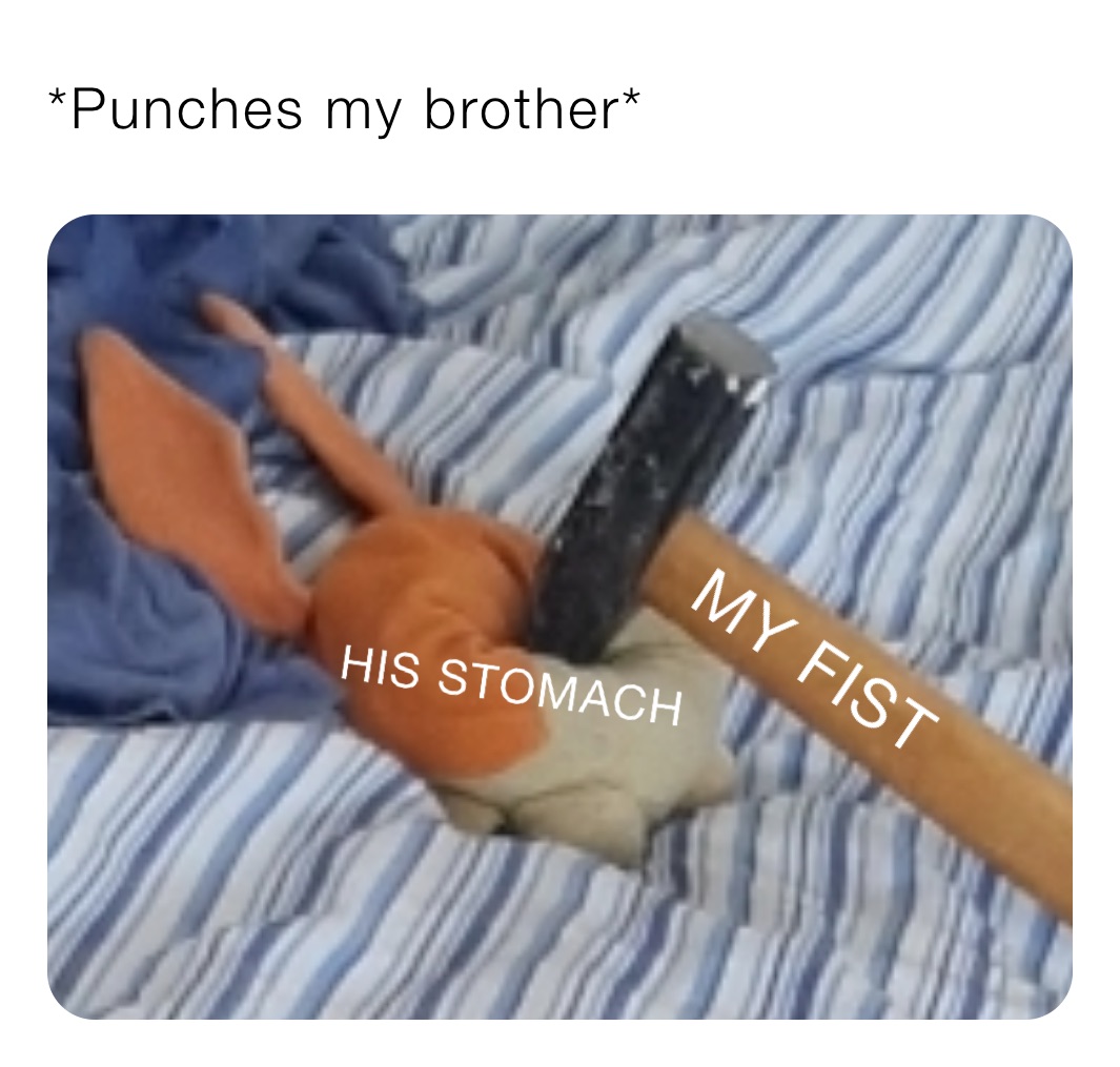 *Punches my brother* 