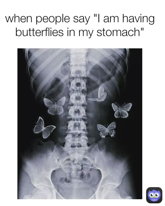 when people say "I am having butterflies in my stomach" IDK_WHAT