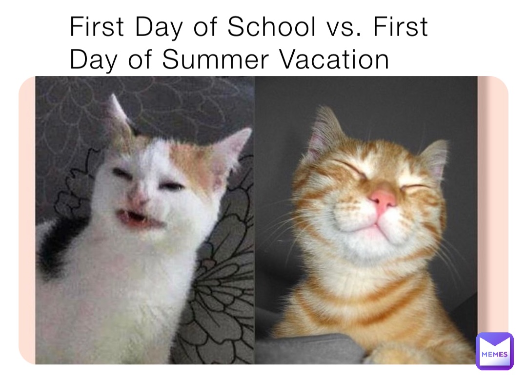 First Day of School vs. First Day of Summer Vacation
