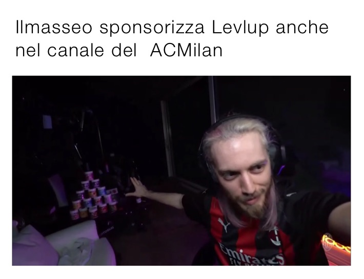 Ilmasseo sponsorizza Levlup anche nel canale del  ACMilan