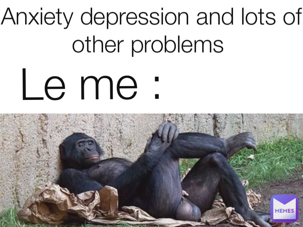 Anxiety depression and lots of other problems  Le me : 