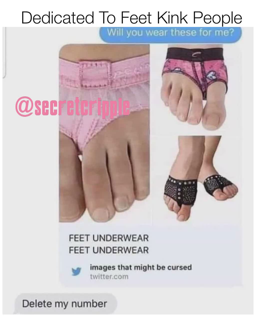 @secretcripple Dedicated To Feet Kink People @secretcripple