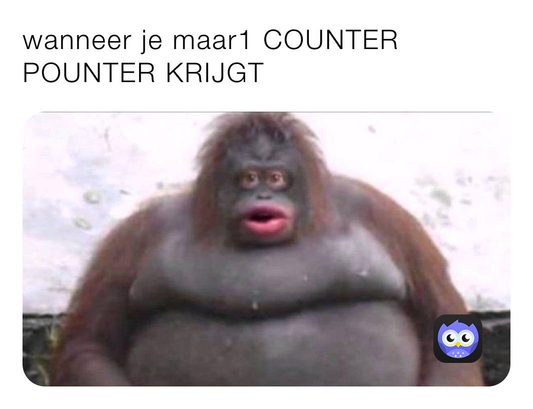 wanneer je maar1 COUNTER POUNTER KRIJGT