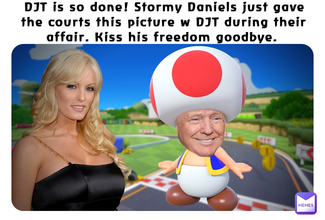 DJT is so done! Stormy Daniels just gave the courts this picture w DJT during their affair. Kiss his freedom goodbye.