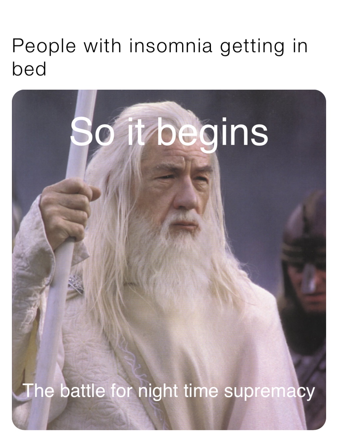 People with insomnia getting in bed So it begins The battle for night time supremacy