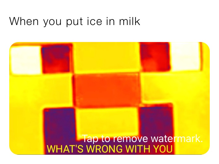 When you put ice in milk