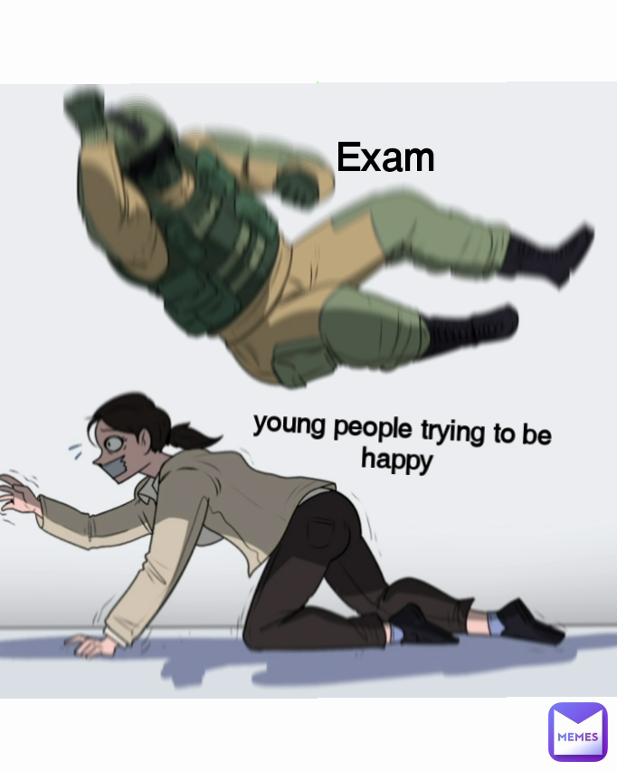 young people trying to be happy  Exam