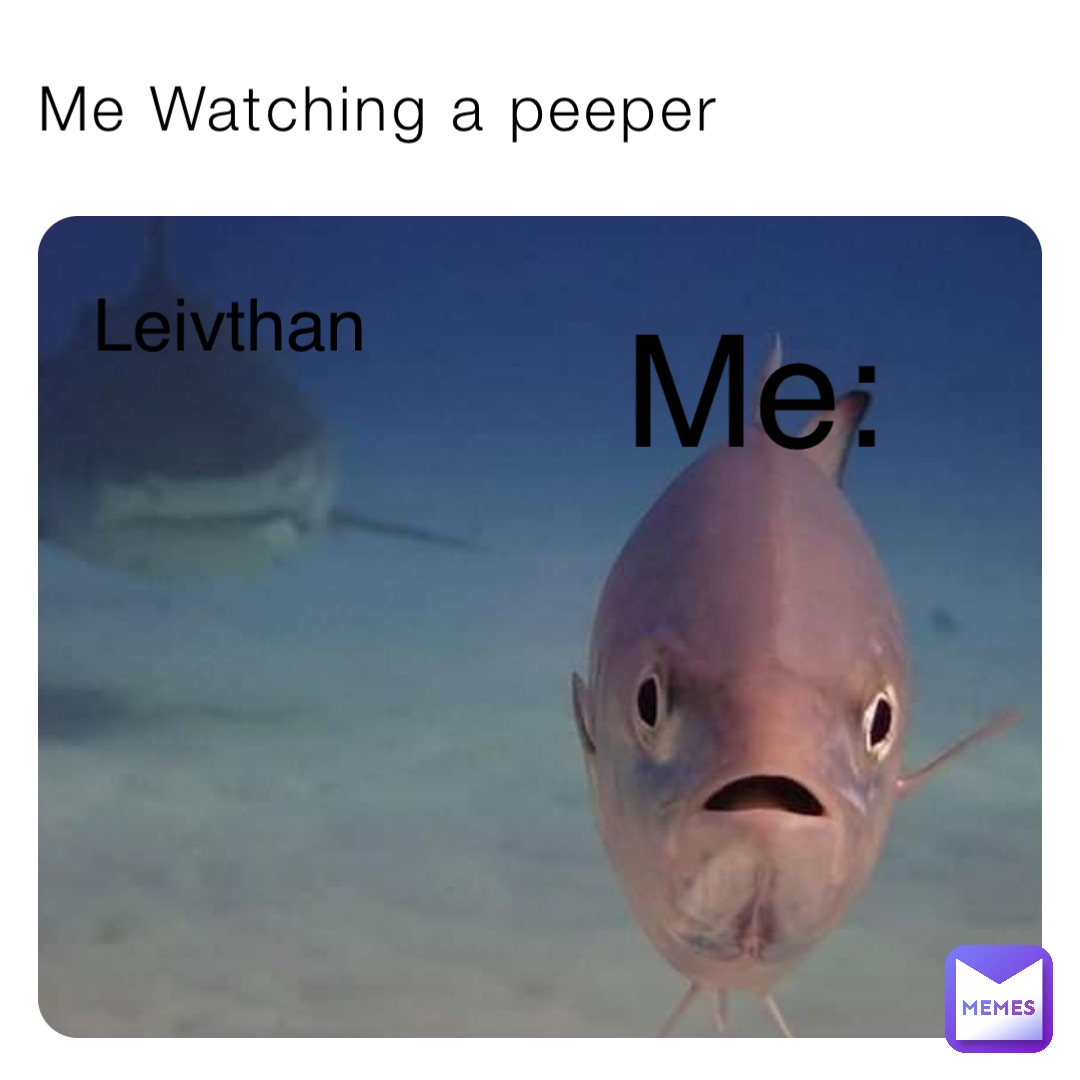 Me Watching a peeper Me: Leivthan