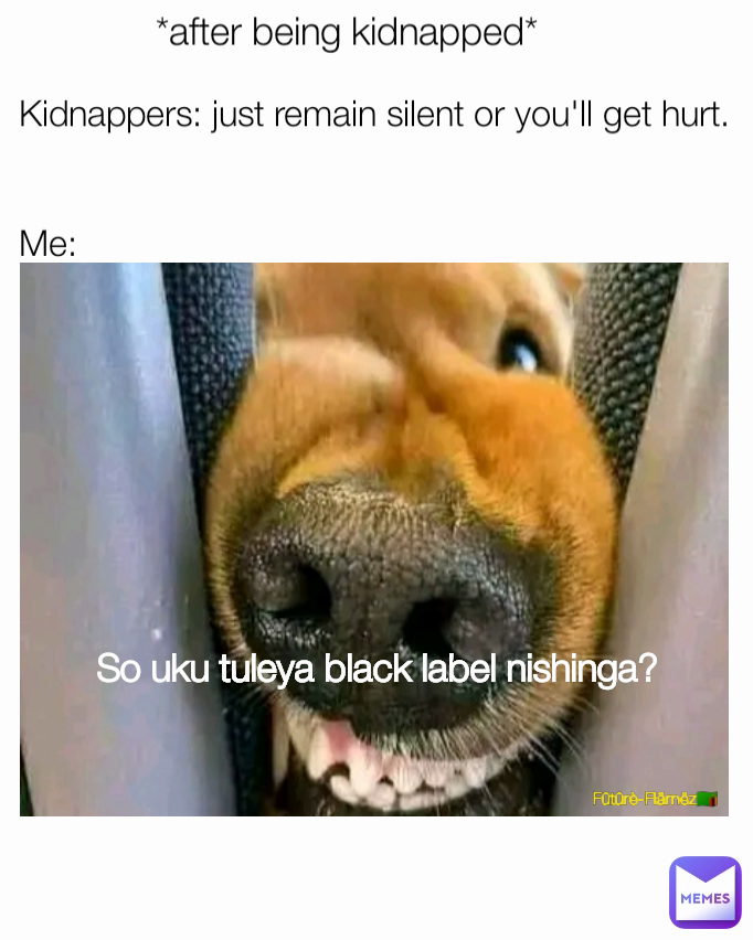 Kidnappers: just remain silent or you'll get hurt. 


Me: So uku tuleya black label nishinga?  *after being kidnapped* Fûtûrè-Flãmëz🇿🇲