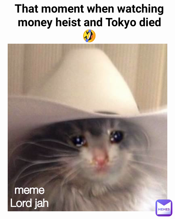 meme Lord jah That moment when watching money heist and Tokyo died 🤣