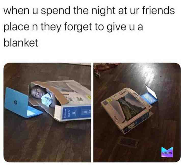 Comment your friend ! #friends #goodnight #blanket #meme #memes