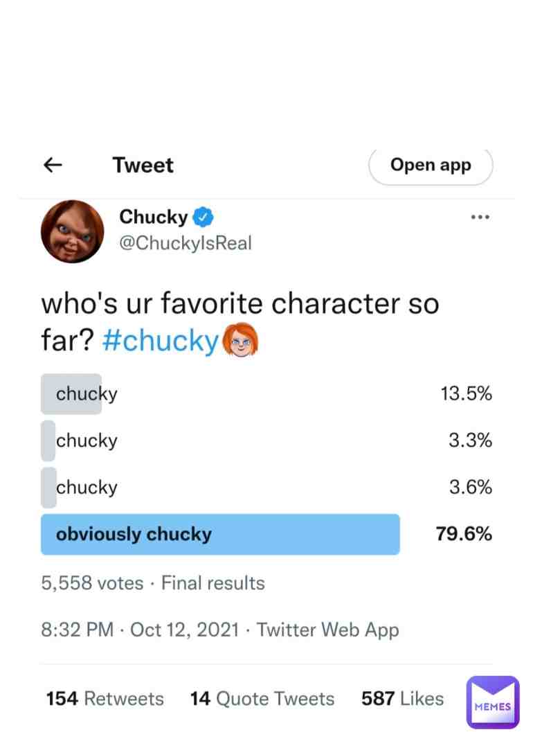 Like chucky of course #help