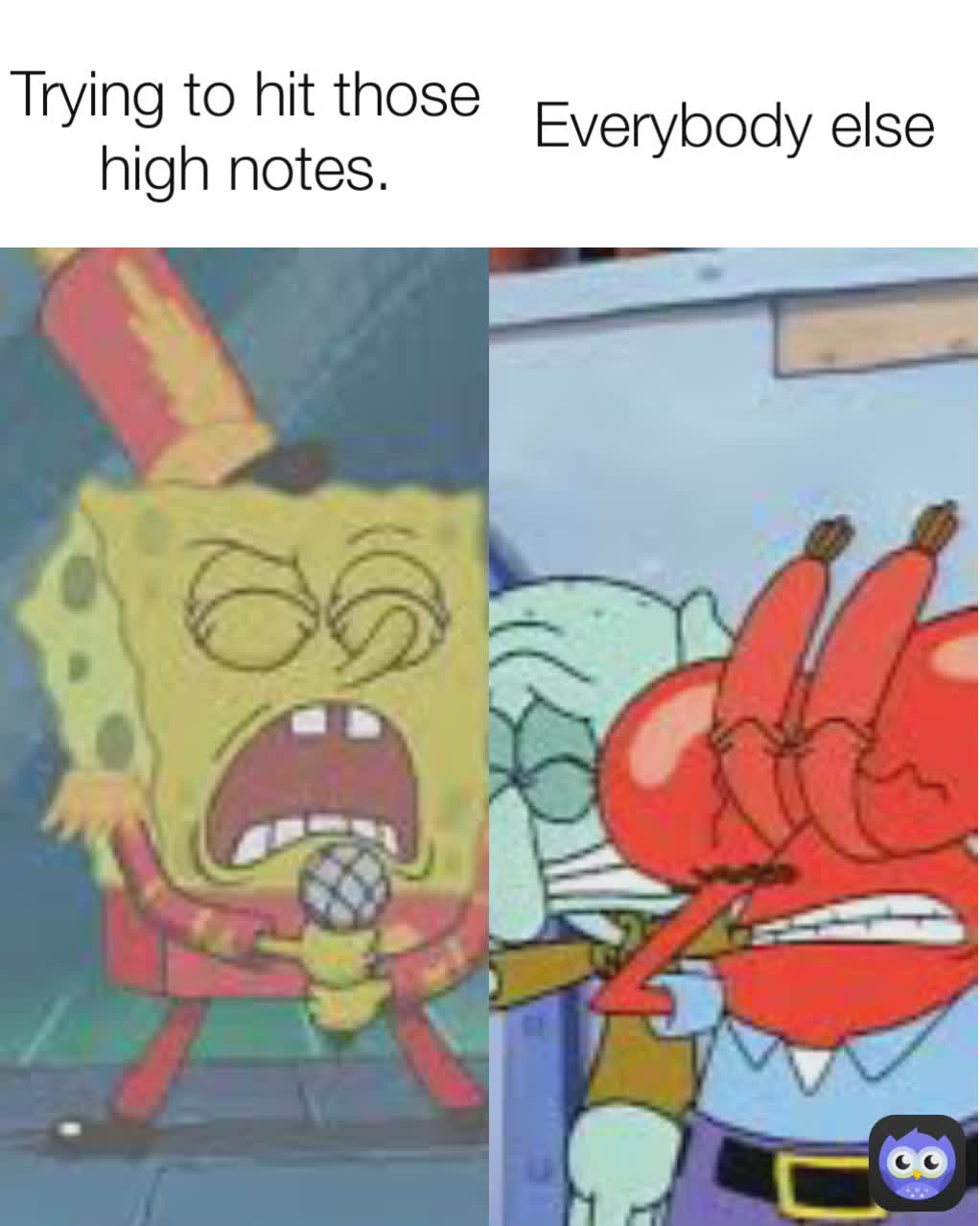 Everybody else Trying to hit those high notes.
